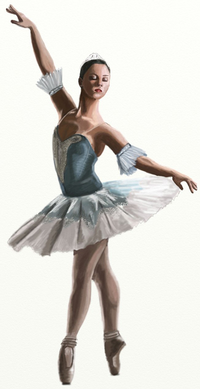 Учимся рисовать - Балерину - «Рисование карандашом»