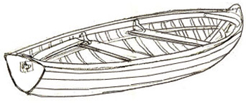 Детский рисунок шлюпки
