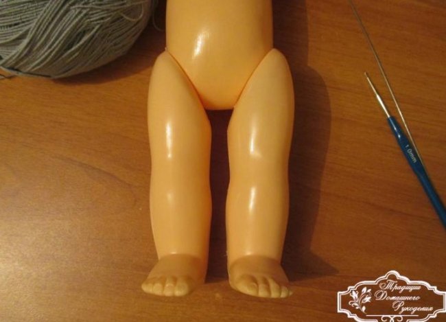 Вяжем колготки для куклы - «Вязание спицами»