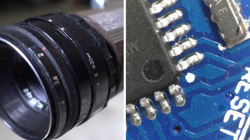 USB микроскоп для пайки из веб-камеры и старого объектива фотоаппарата - «Своими Руками»