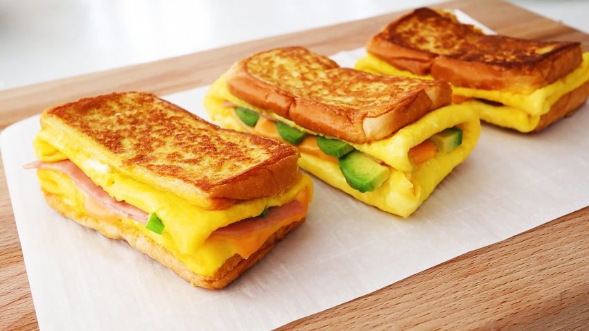 3 способа быстро приготовить вкусный и полезный тост с яйцом на завтрак - «Своими Руками»