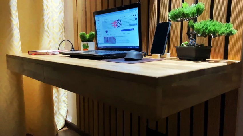 Как изготовить парящий компьютерный стол - удобная мебель и экономия средств - «Своими Руками»