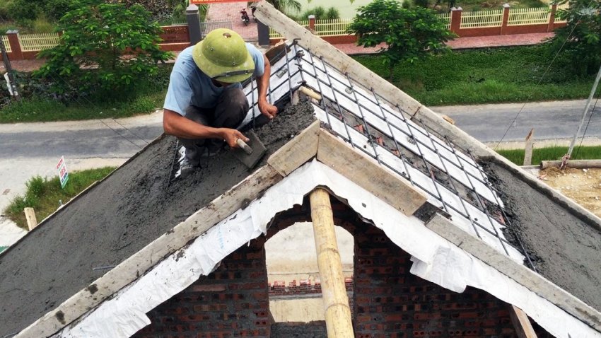 Как построить крышу из бетона без использования механических средств - «Своими Руками»