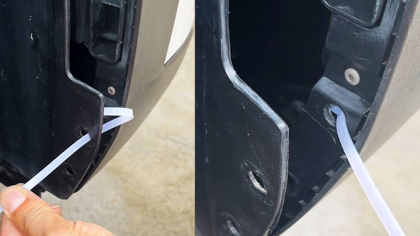 Обычная стяжка вместо клипсы на авто. Полезный лайфхак - «Своими Руками»