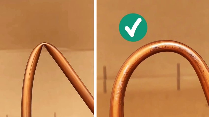 Лайфхак: Как согнуть медную трубку без залома и без специнструмента - «Своими Руками»