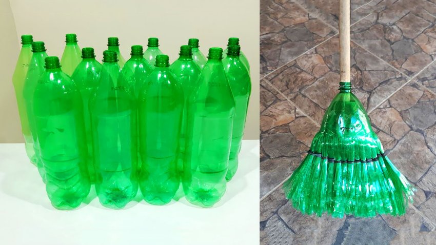 Как сделать метлу из ПЭТ бутылок - «Своими Руками»