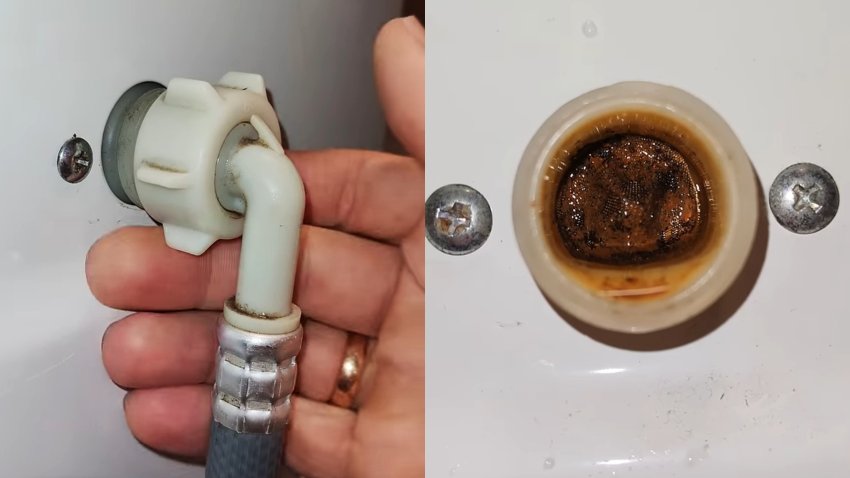 Стиралка плохо набирает воду? Чистим фильтр💦 - «Своими Руками»